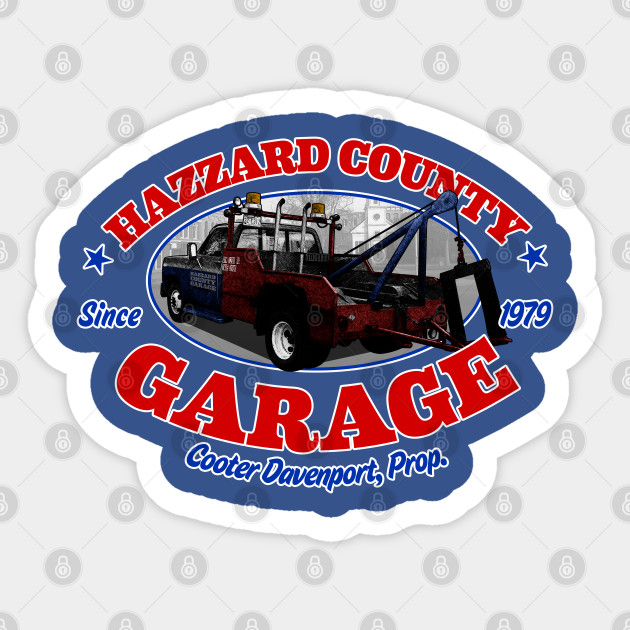 Hazzard County Garage Duke Sticker Teepublic 4243